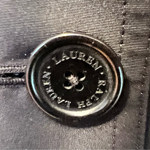 LRL Lauren Ralph Lauren Cropped Black Trench - Picture 8 of 8